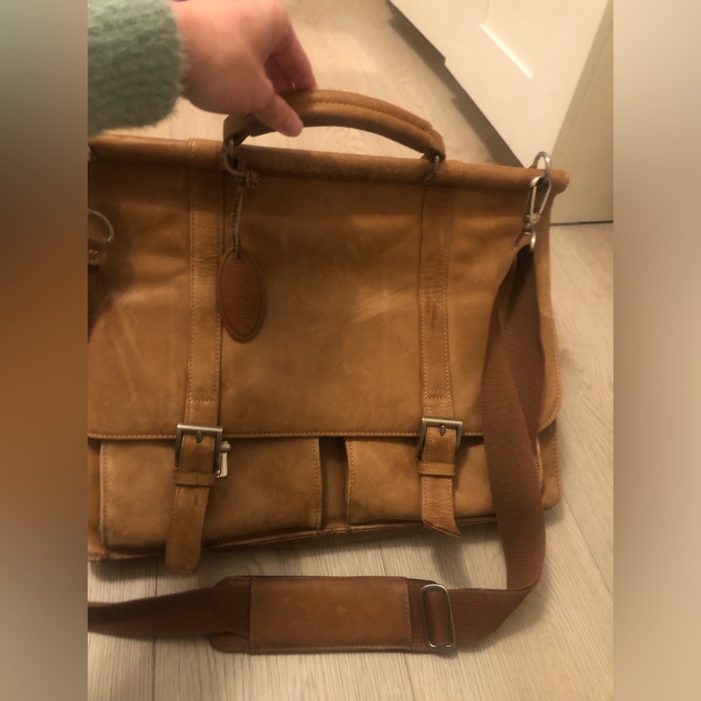 Wilson’s Leather brown Laptop Messenger Bag and Briefcase Unisex - Picture 12 of 16